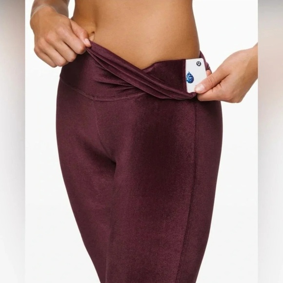 Lululemon Wunder Lounge High-Rise Tight 28" Velvet Garnet Size 6 Burgundy Yoga - Picture 3 of 13